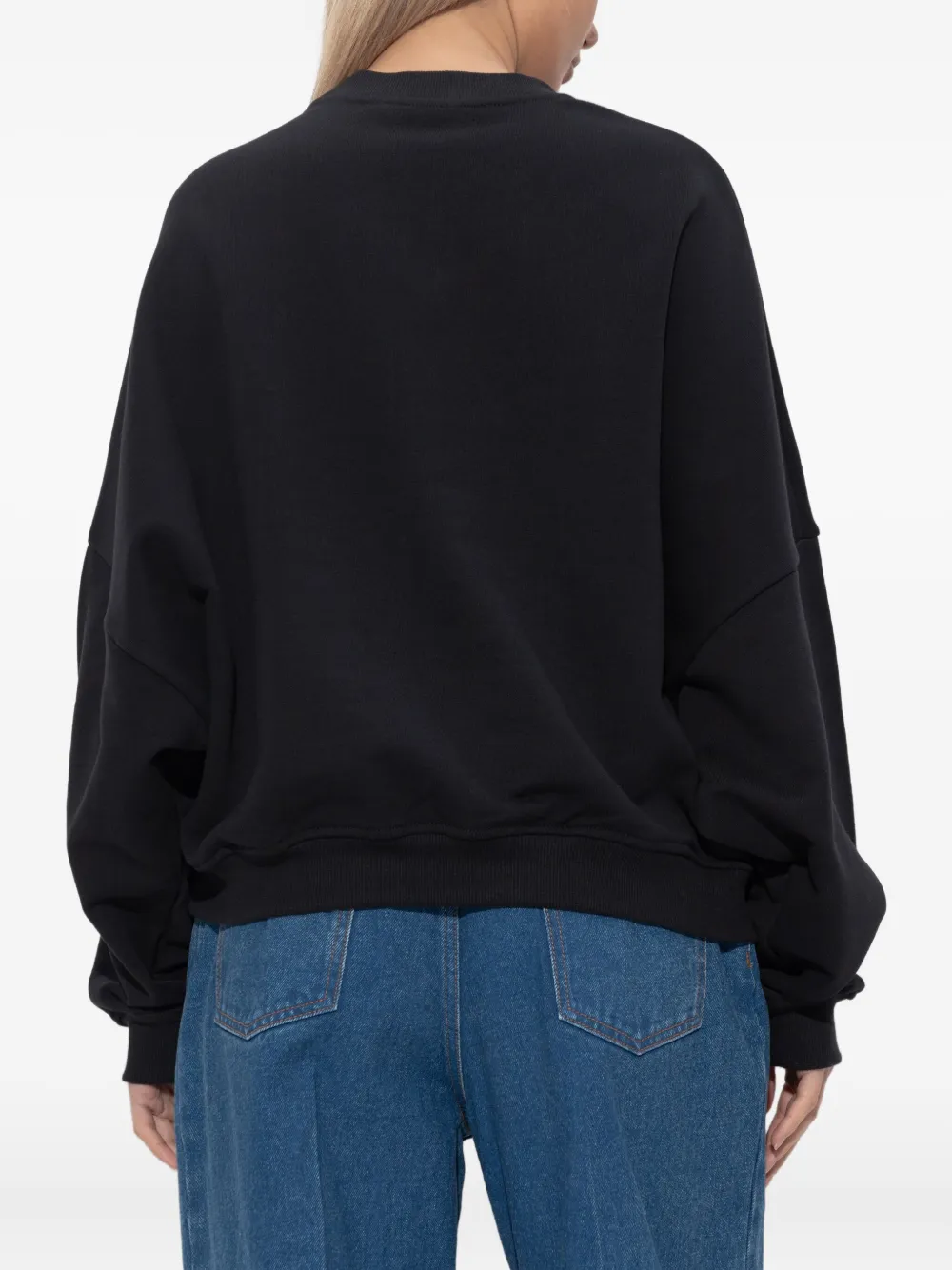 Marni logo-embroidered sweatshirt Zwart