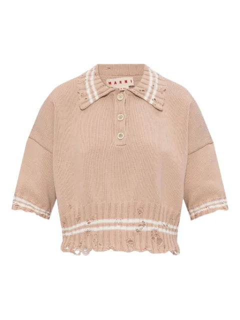 Marni knitted polo top