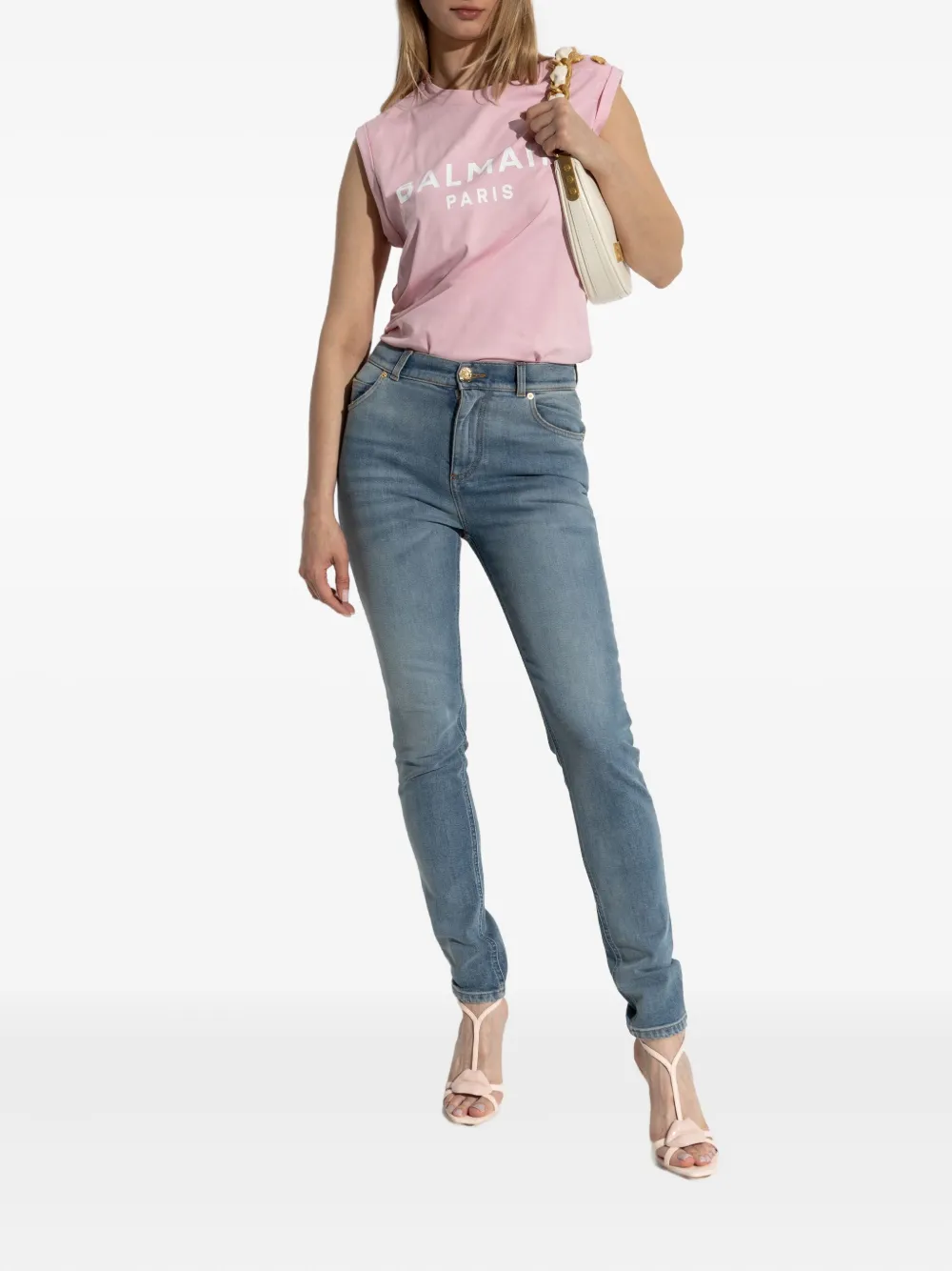 Balmain whiskering-effect jeans | Tapered Jeans | Image 2