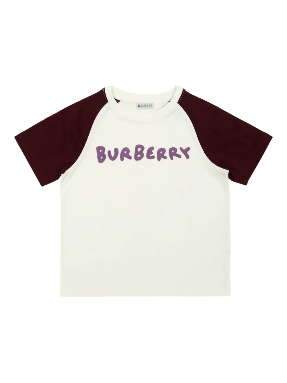 Burberry Kids logo-print raglan-sleeve T-shirt Wit