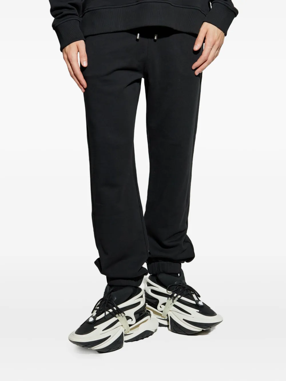 Balmain elasticated-cuff pants Zwart