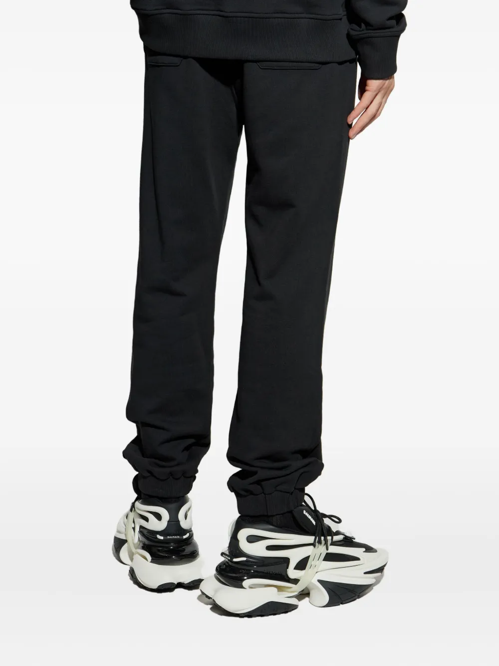 Balmain elasticated-cuff pants Zwart