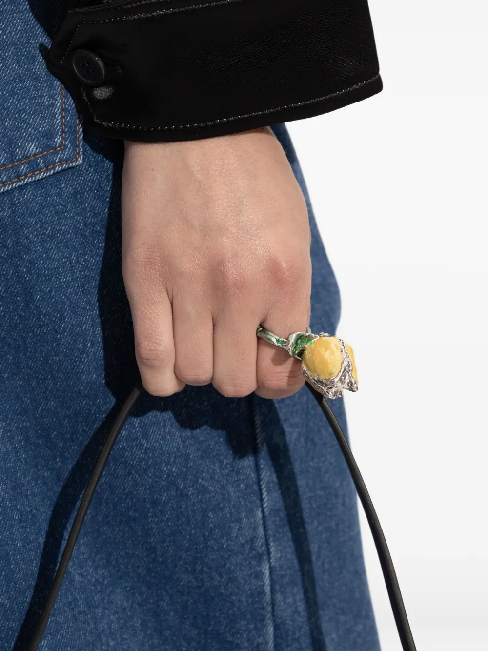 Marni Enamel Fruit Ring In Metallic