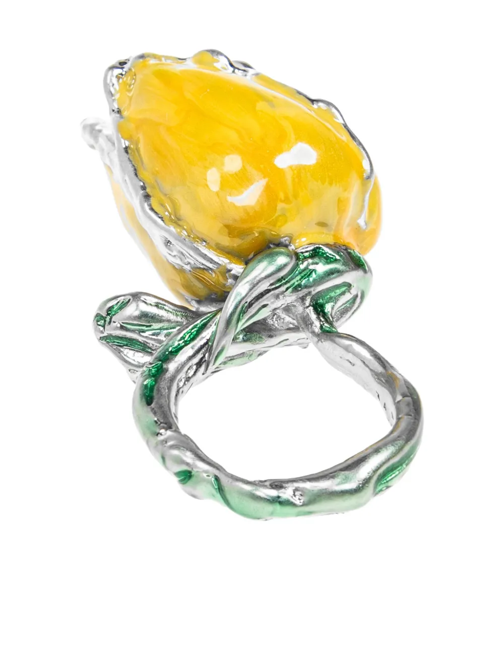 Marni Enamel Fruit Ring In Metallic