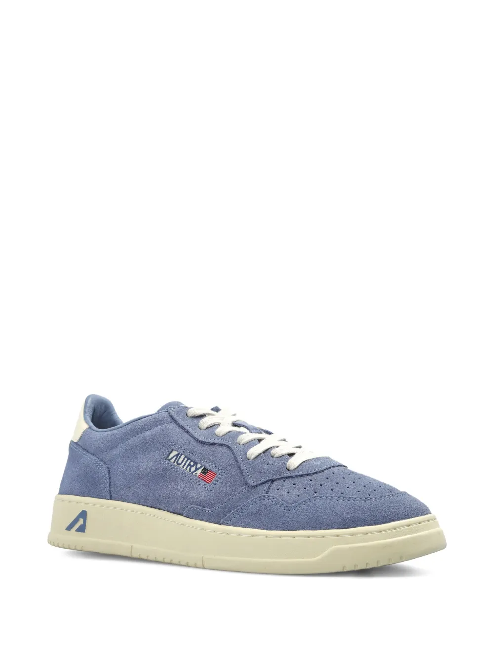 Autry Medalist Low perforated suede sneakers Blue