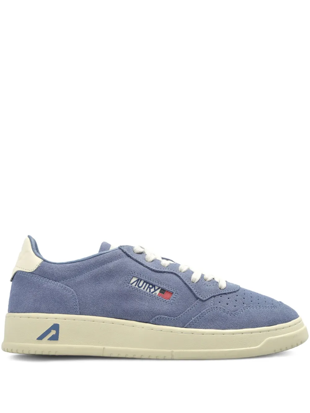 Autry Medalist Low perforated suede sneakers Blue