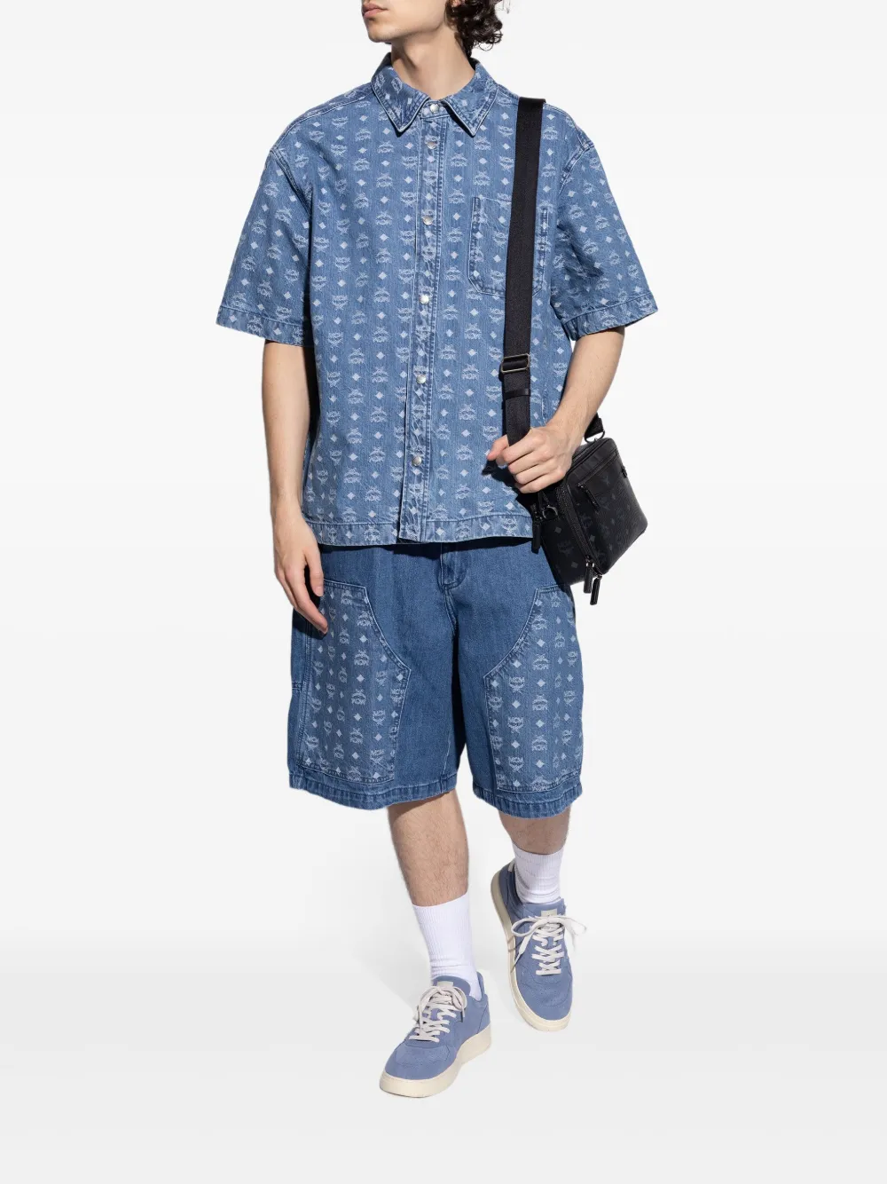 Autry Medalist Low perforated suede sneakers Blue
