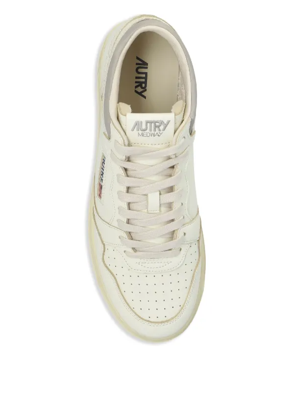 スニーカー Autry Med-Way Sneaker Autry Med-way Sneakers In Leather Color Marshmallow And Platinum