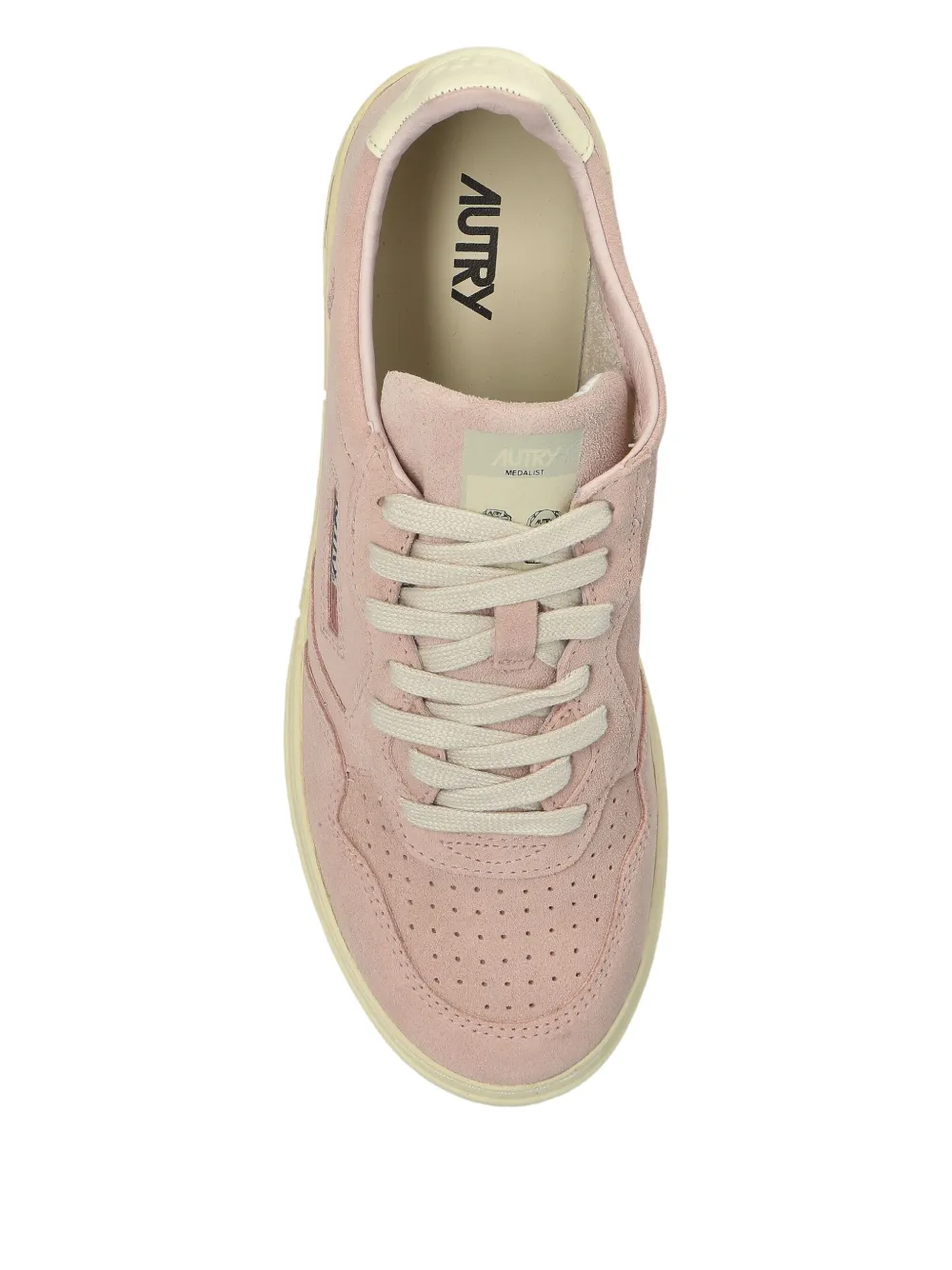 Autry Medalist Low Pink Suede Sneaker In Pink