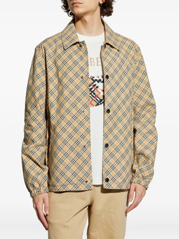 Burberry Checked Overshirt Neutrals FARFETCH ID