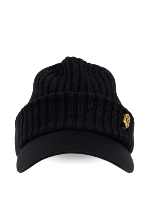 Balmain ribbed beanie cap