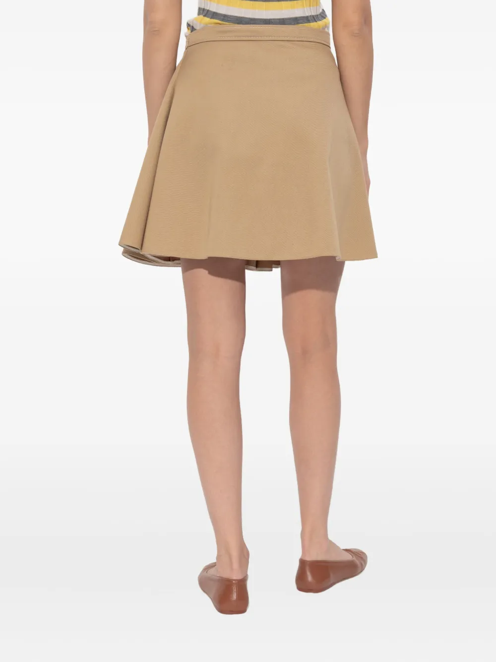 Marni Flared plooirok Beige