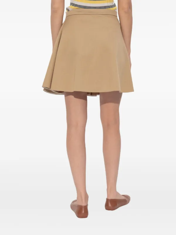 Marni Pleated Flared Skirt | Neutrals | FARFETCH