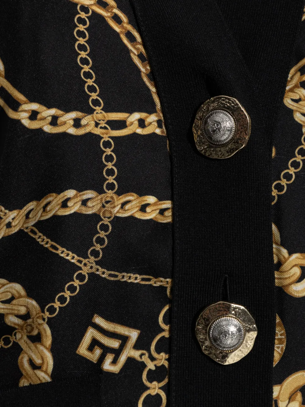 Balmain Vest met kettingprint Zwart