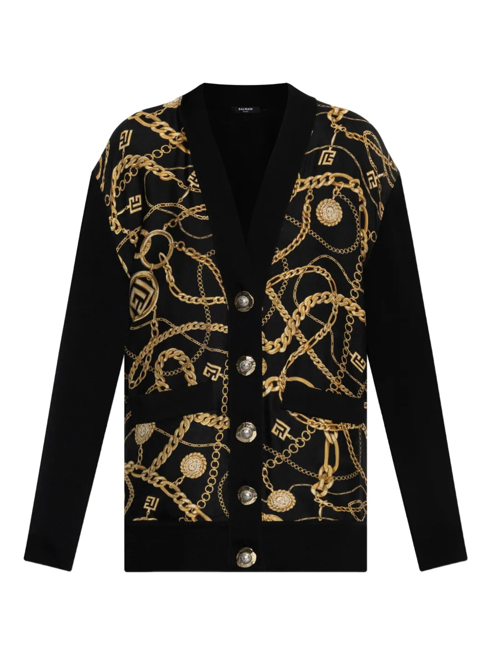 Balmain Vest met kettingprint Zwart