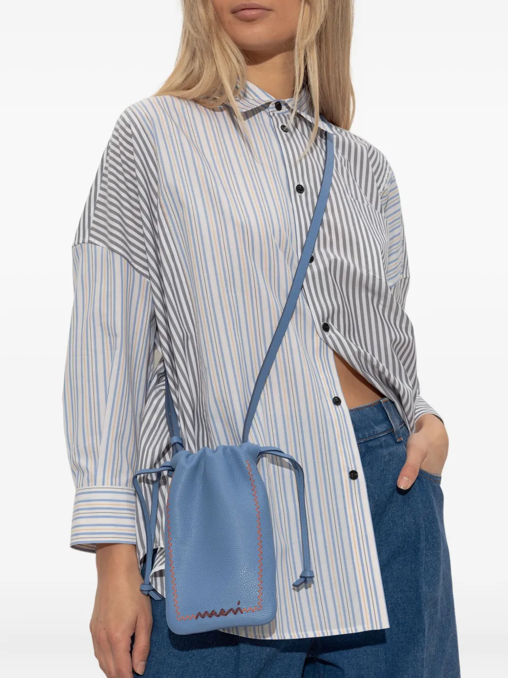 Marni drawstring leather crossbody bag | Image 2
