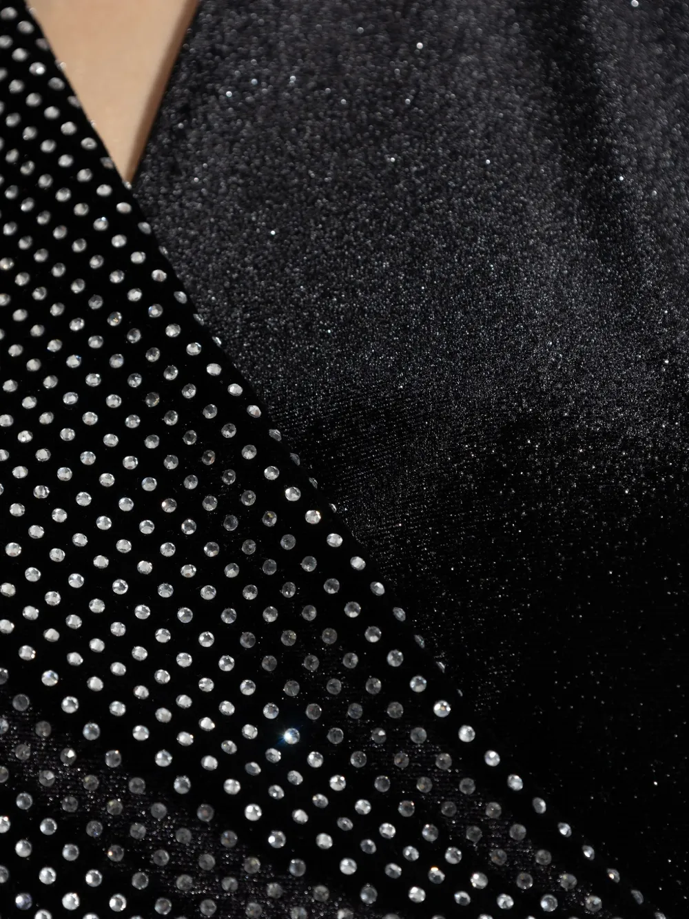Balmain crystal-embellished halterneck top Zwart