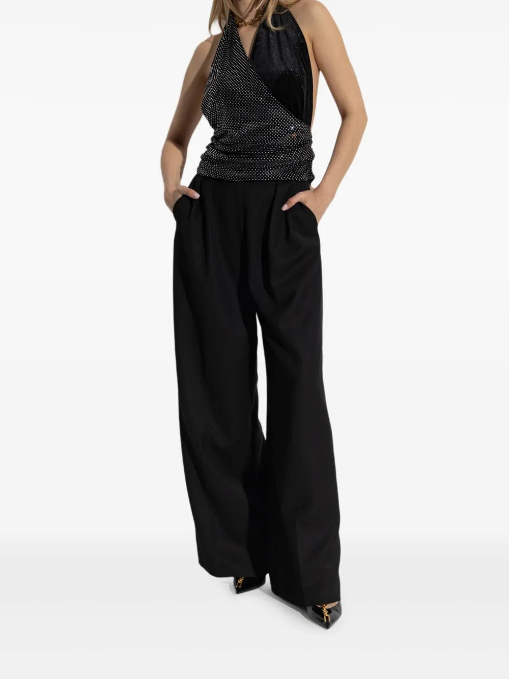 Balmain crystal-embellished halterneck top | Vests & Tank Tops | Image 2