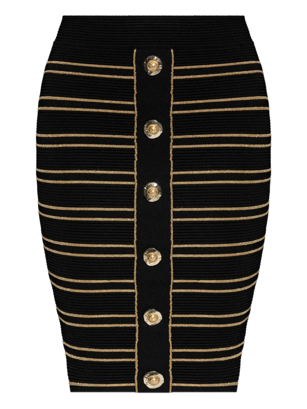 Balmain Gestreepte kokerrok Zwart