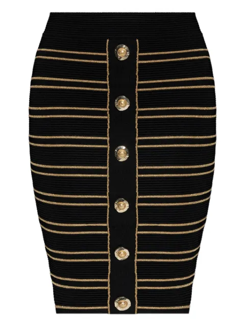 Balmain striped pencil skirt