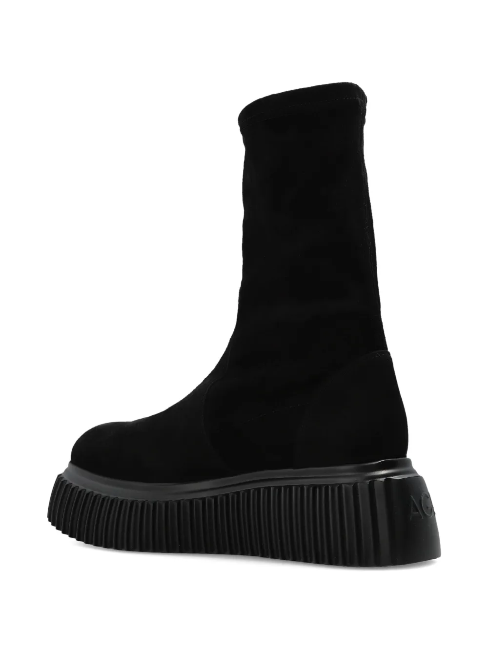 AGL velour ankle boots Black