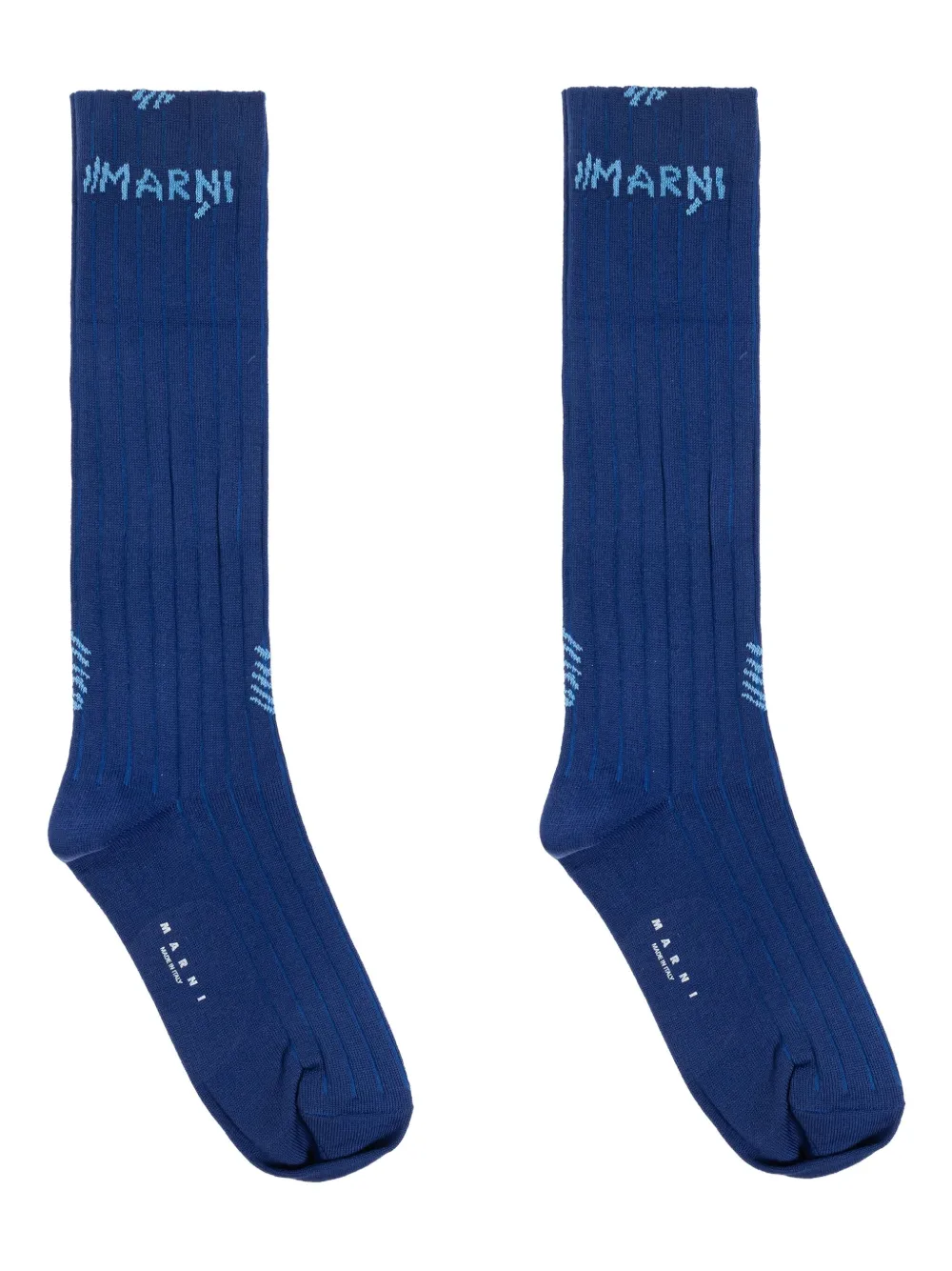 Marni Intarsia-knit Logo Socks