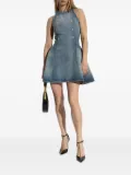 Balmain button-embellished denim dress - Blue