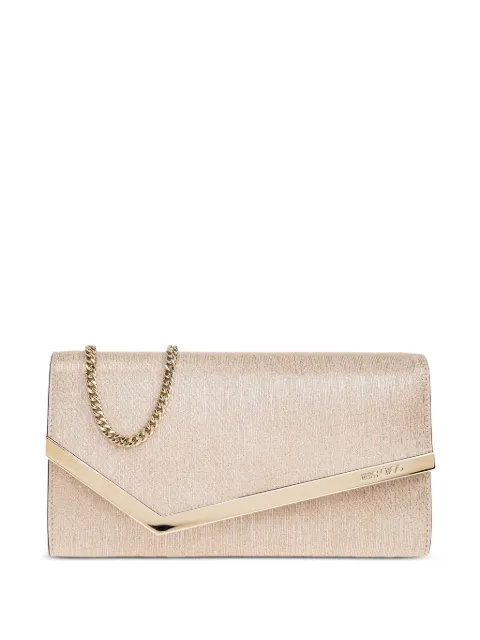 Jimmy Choo metallic-leather clutch bag