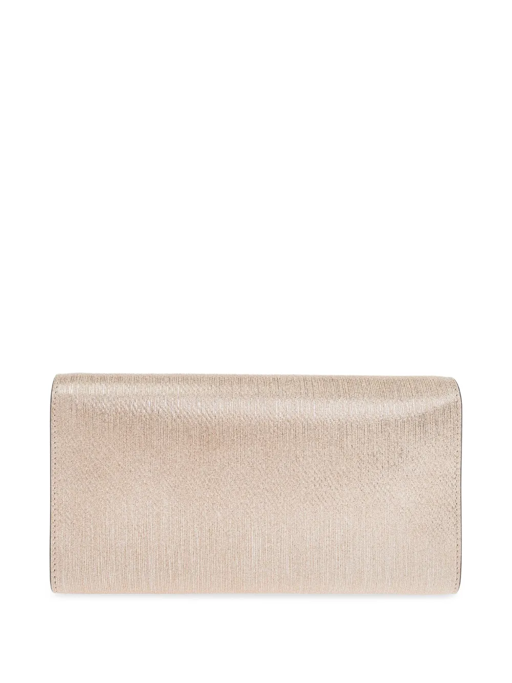  Jimmy Choo Metallic-leather Clutch Bag - Neutrals 
