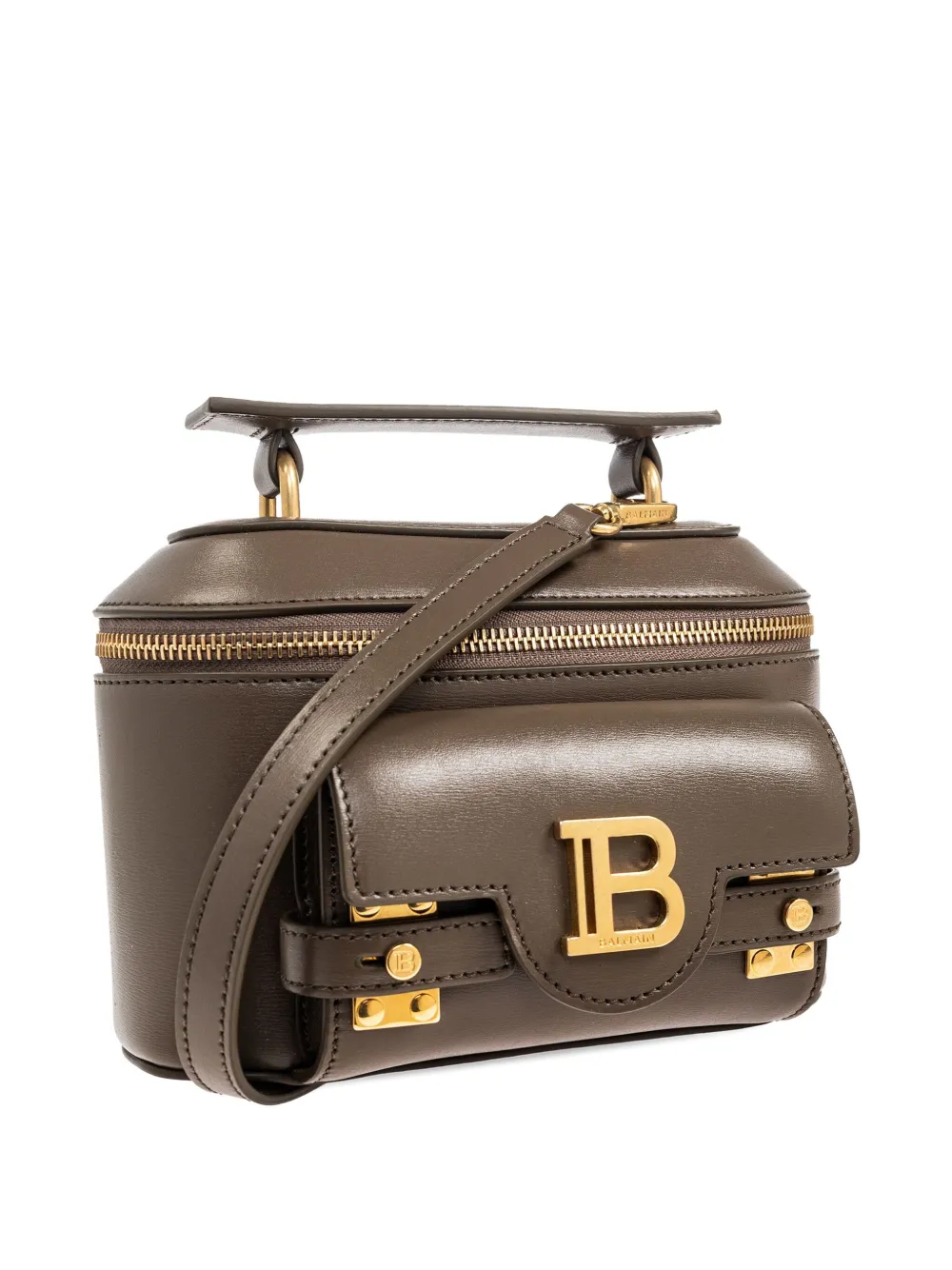Balmain Buzz leren mini-tas Groen