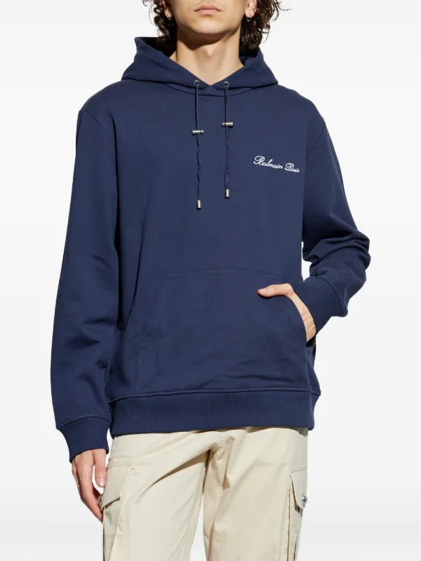 Balmain ロゴ パーカー | ブルー | FARFETCH JP