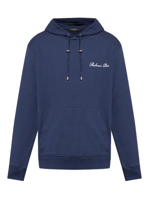 Balmain logo-embroidered hoodie