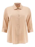 F.It button-front silk shirt - Neutrals