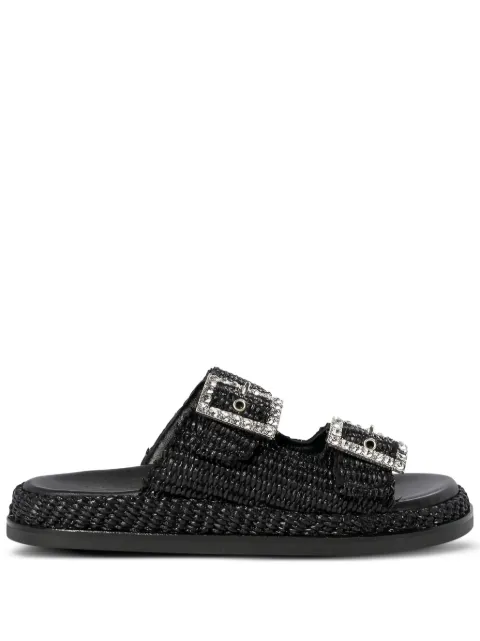 ALIBI double-buckle flat sandals