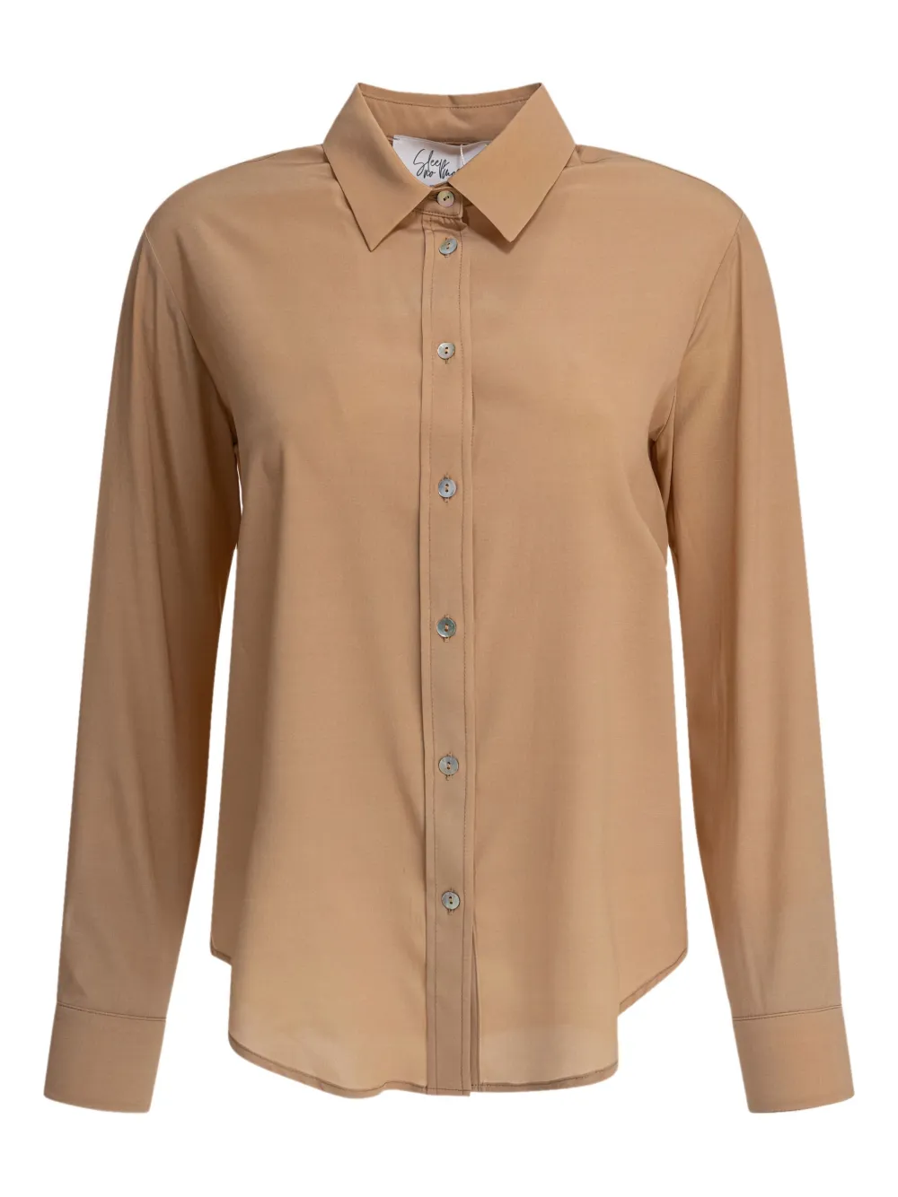 Sleep No More Button-down Silk Shirt In Neutral