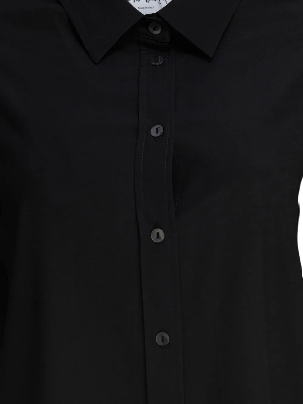 Curved-Hem Button-Down Shirt