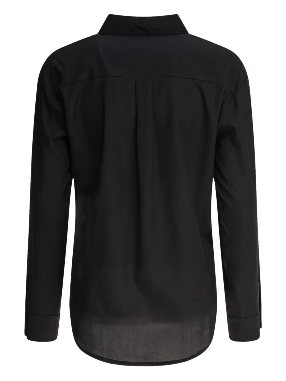SLEEP NO MORE curved-hem button-down shirt - Zwart