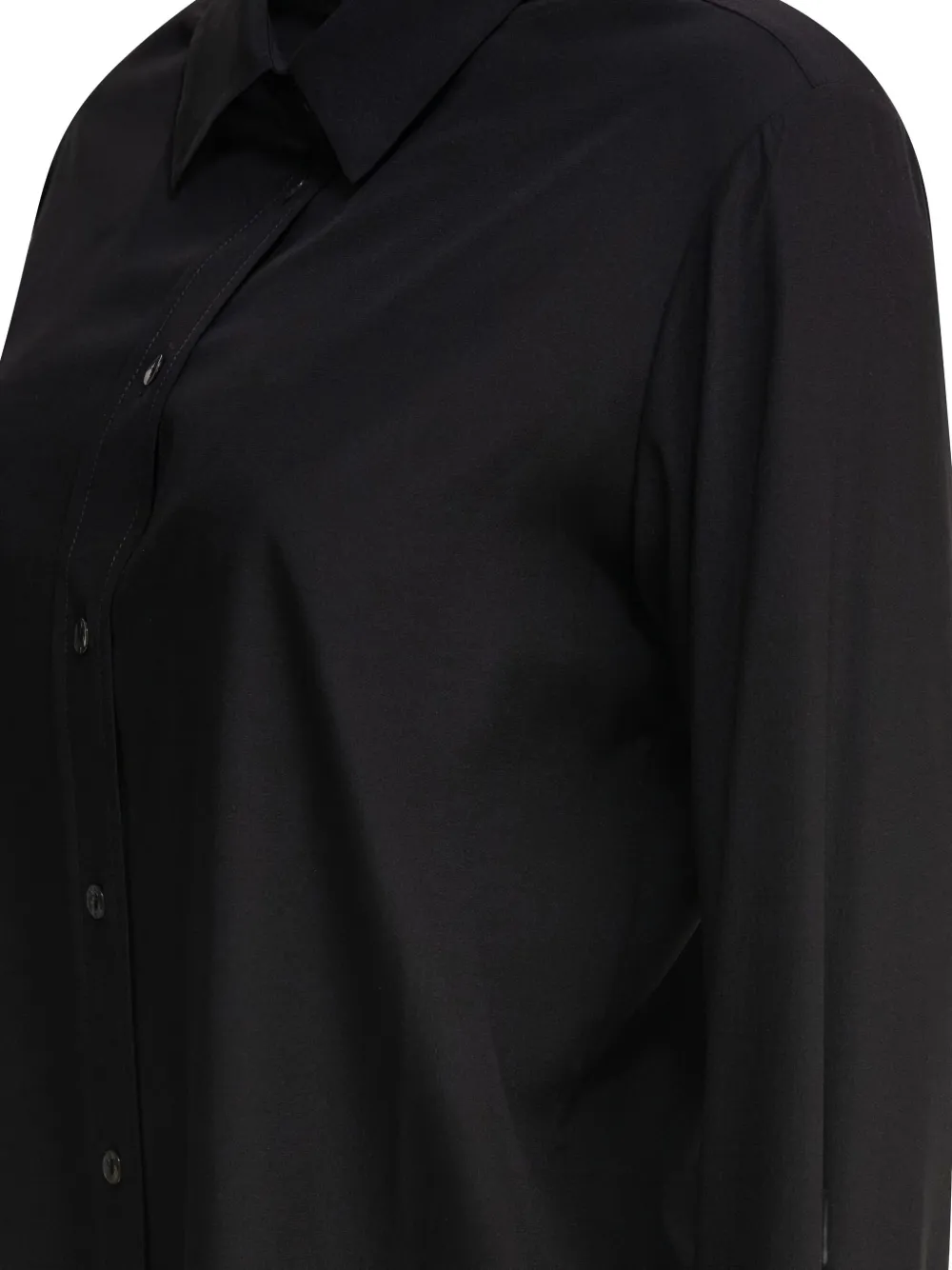 Curved-Hem Button-Down Shirt