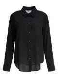 SLEEP NO MORE curved-hem button-down shirt - Black