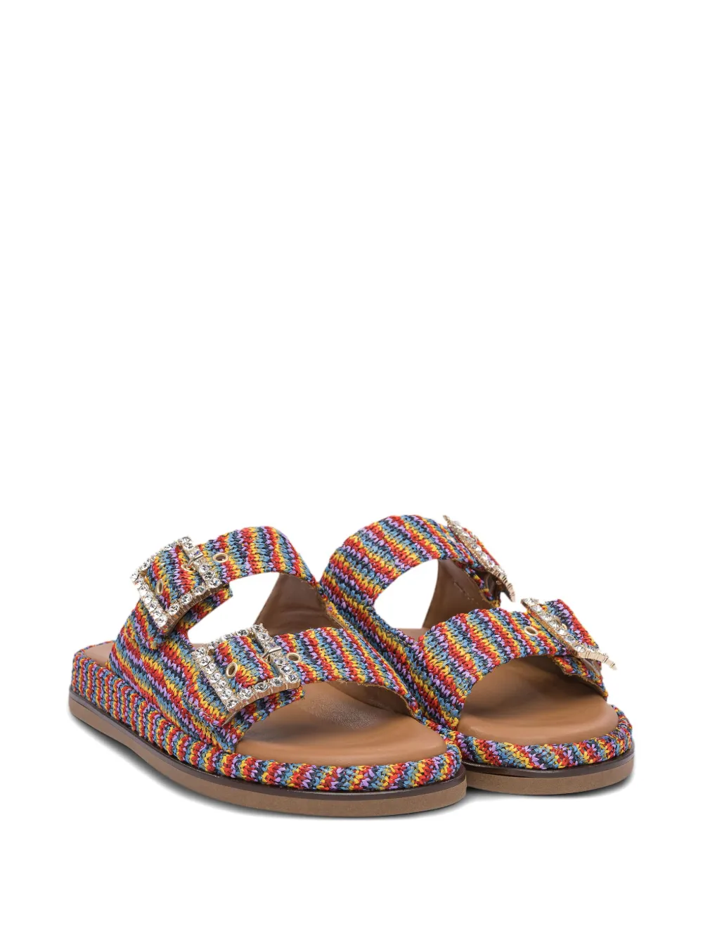 ALIBI embellished double-buckle sandals | Flat Sandals | Image 2