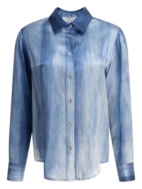 SLEEP NO MORE tie-dye silk shirt