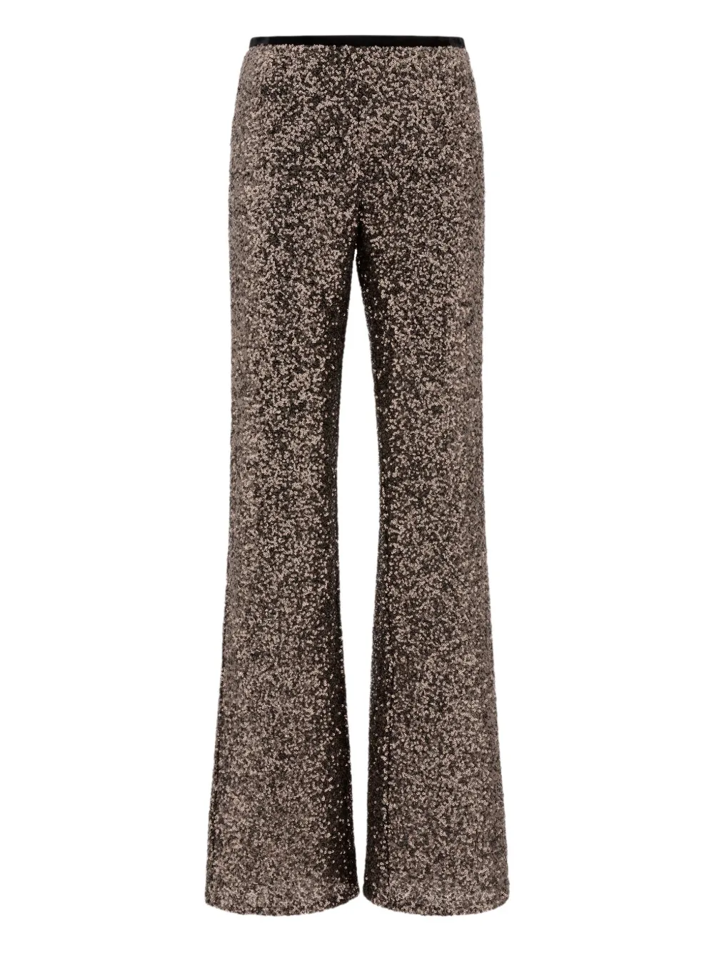 sequin flared trousers