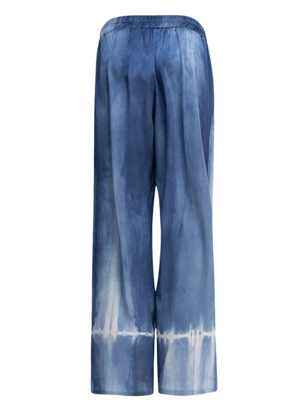 SLEEP NO MORE Zijden broek met tie-dye print - Blauw