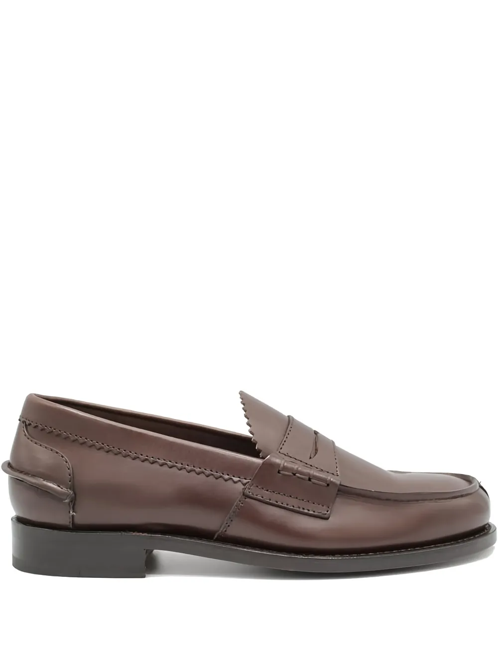 SAXONE OF SCOTLAND penny leather loafers Brown