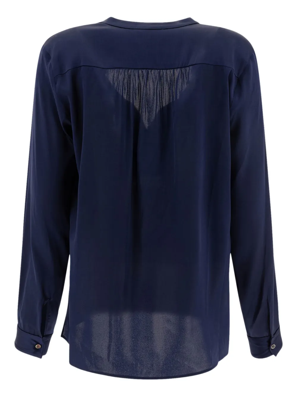 F.It V-neck gathered-detail blouse - Blauw