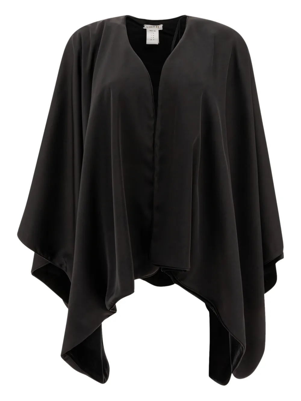 velvet asymmetric cape