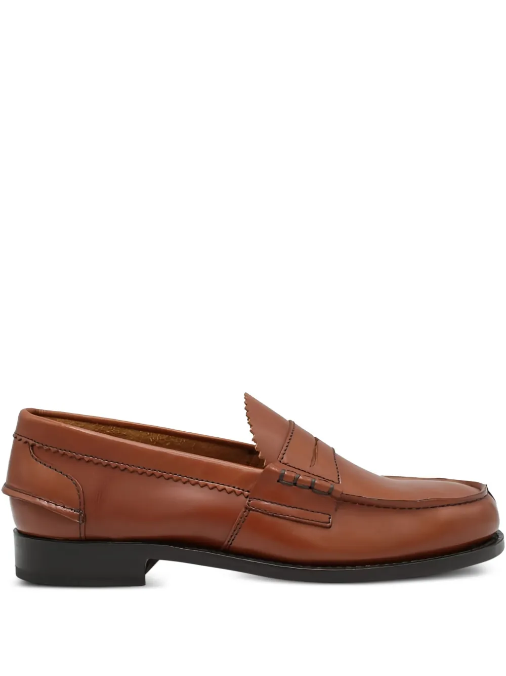 SAXONE OF SCOTLAND penny leather loafers Brown