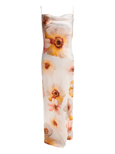 SLEEP NO MORE floral-print slip dress