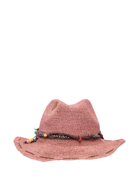 THE HAT GANG beaded crochet fedora hat