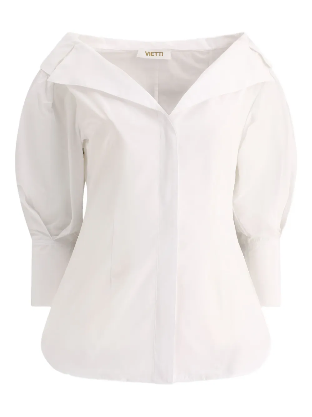 F.It balloon-sleeve wide-collar shirt | White | Image 1